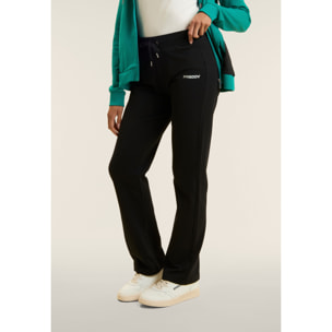 Tuta con zip e cappuccio, inserti a contrasto e dettagli logo