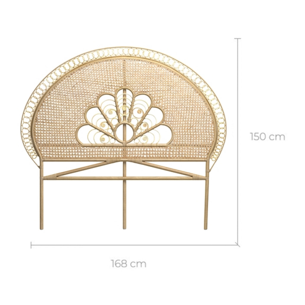 Tête de lit Gabriella en rotin 140 cm