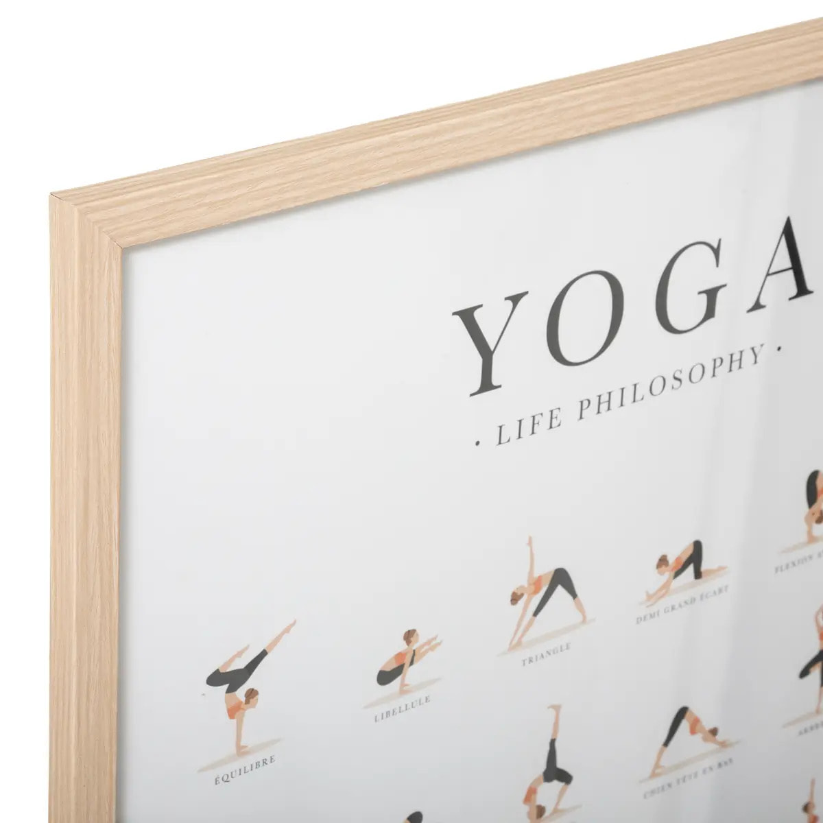 Affiche encadrée "Yoga" - sous-verre 50x70 cm