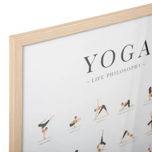 Affiche encadrée "Yoga" - sous-verre 50x70 cm