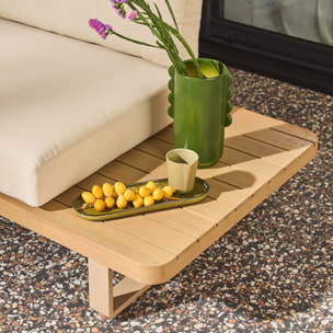 Banquette de jardin bois d'acacia et aluminium 2 places ACALIA LATIKA