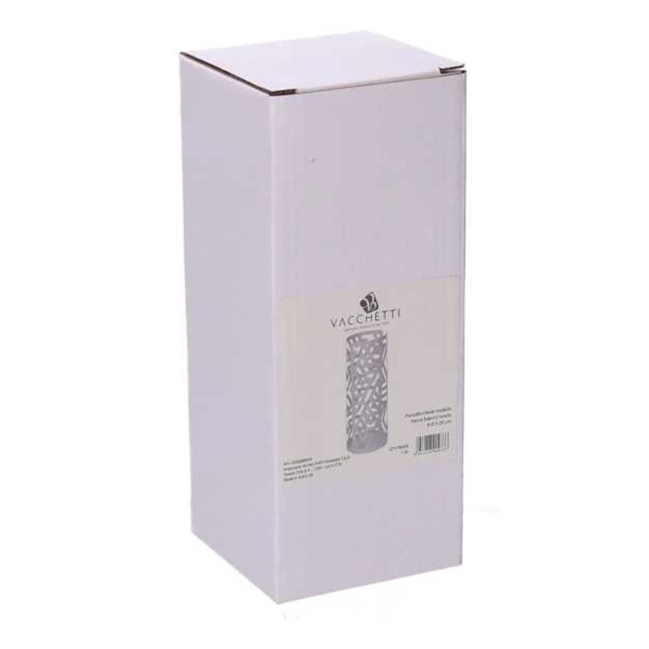 Portabicchiere in metallo frecce bianco tondo cm ø8h20