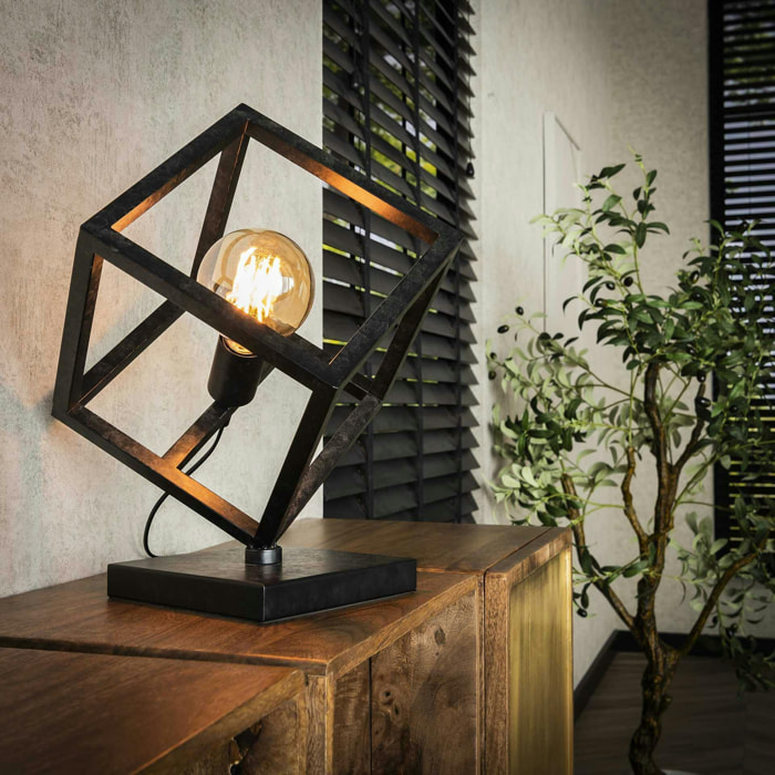Lampe cube 3D en métal RALF