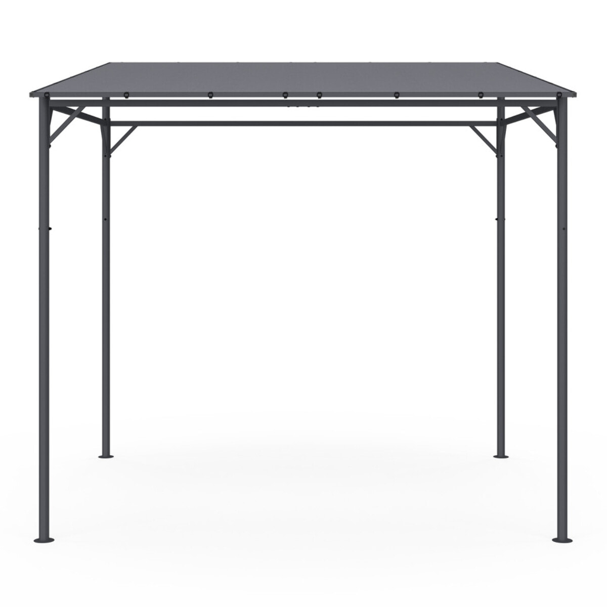 Pergola Gazebo en acier avec toit incliné 2.3x2.4m