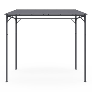 Pergola Gazebo en acier avec toit incliné 2.3x2.4m
