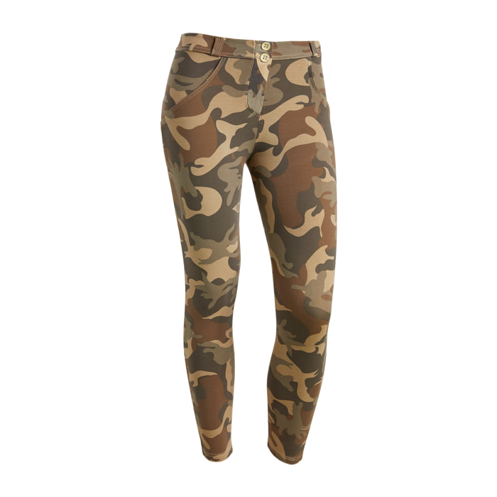 Pantaloni push up WR.UP® 7/8 clessidra superskinny camouflage