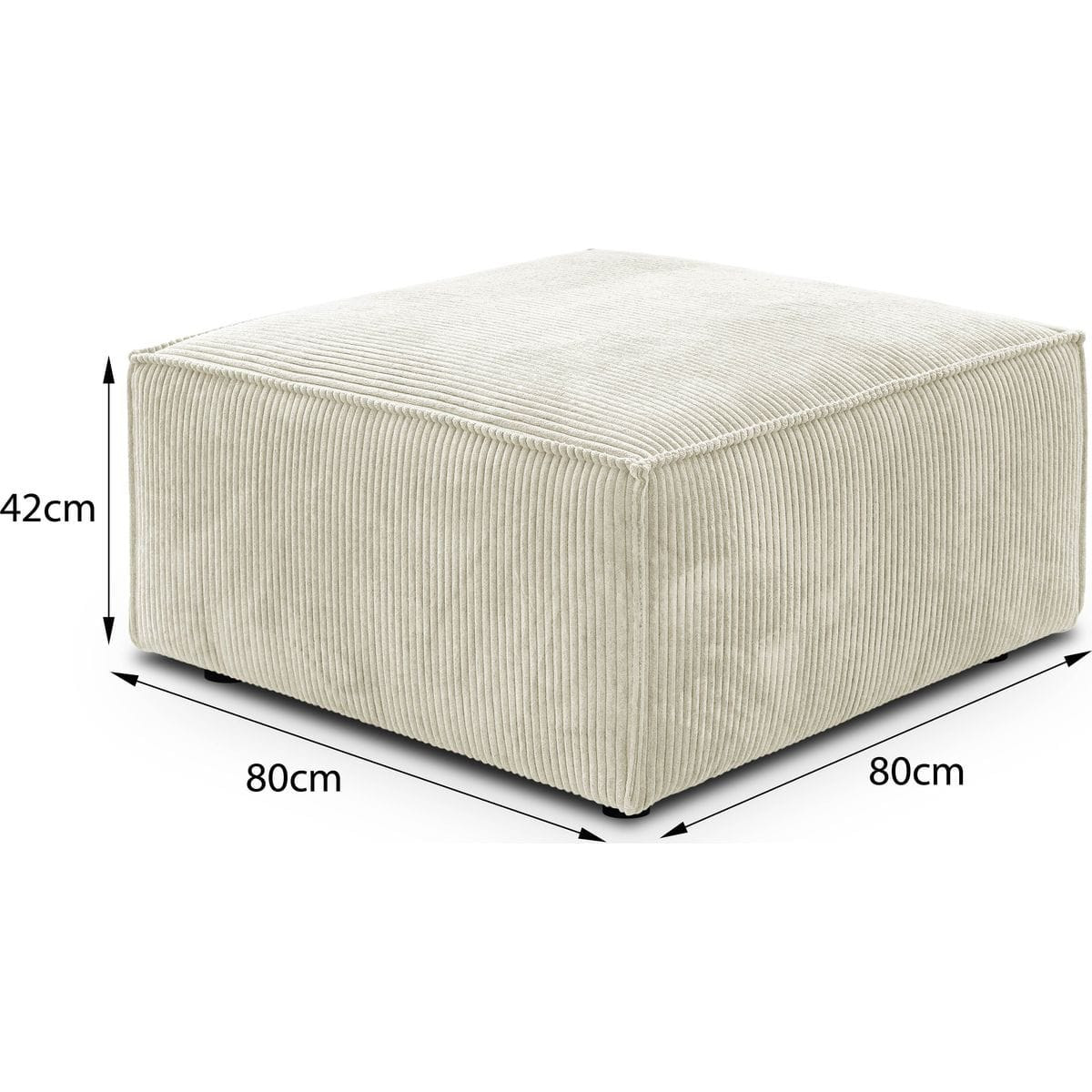 Pouf en velours côtelé - HARPER