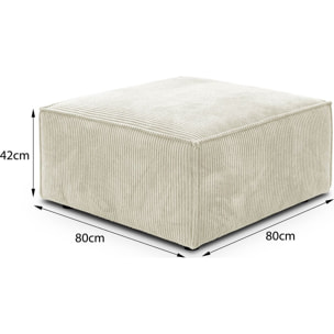 Pouf en velours côtelé - HARPER
