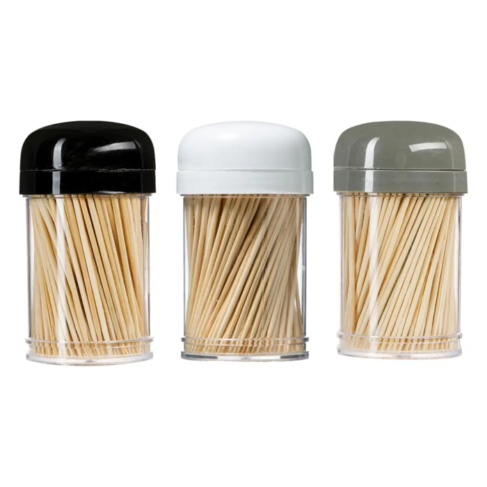 Lot de 3 pots cure dents