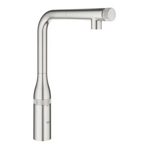 GROHE Mitigeur d'évier avec douchette extractible, SmartControl, supersteel