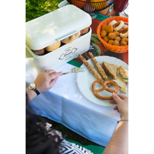 Boîte à pain 30 cm Excelsa – Fine Quality, Métal Blanc