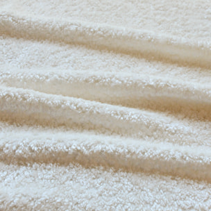 Rideau à oeillets chenille  - Effet peluche - Ecru