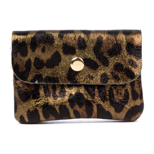 Alpignano monedero mujer. Piel auténtica Gamuza lacada brillante.