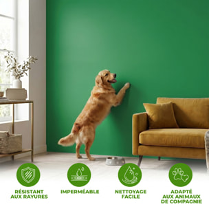 Rouleau adhésif décoratif Vinyle au Mètre - Vert cactus - Sticker Lavable Imperméable Mur Cuisine Meubles