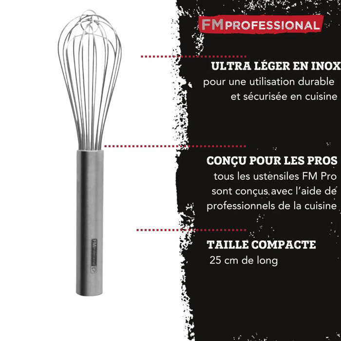Fouet de cuisine et pâtisserie en inox 25 cm FM Professional
