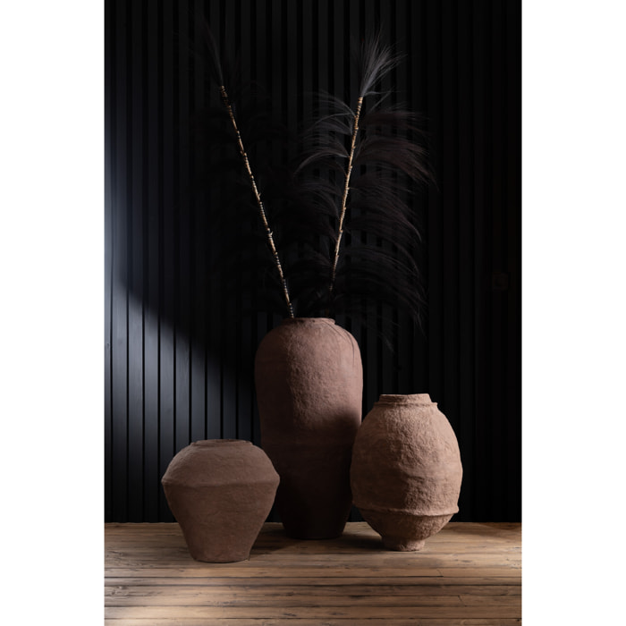 J-Line vase - papier maché - brun - small - Ø 44 cm