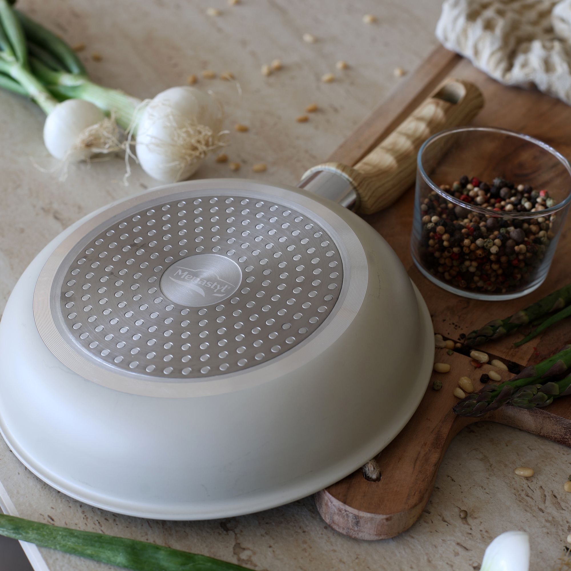 Lot de 3 poêles en acier inoxydable - tous feux EASYNOX