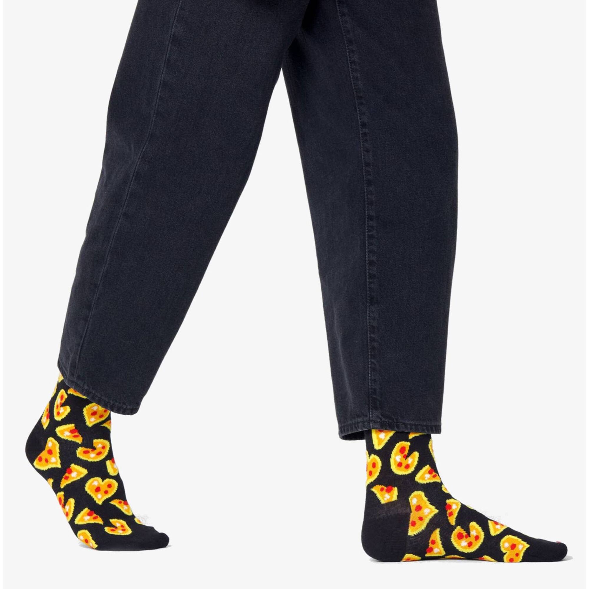 Set de 4 pares de calcetines - diseños "Pizza", "Milkshake", "Alien" y "UFO"