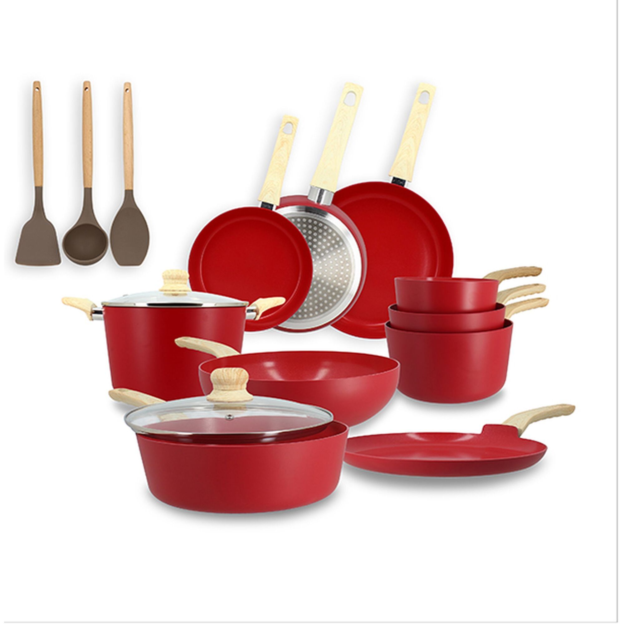 Set 13 pièces de cuisson aluminium - compatible induction COLORAMA