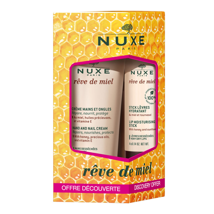 Rêve de Miel  - Duo Gourmand : Crème mains et Stick lèvres