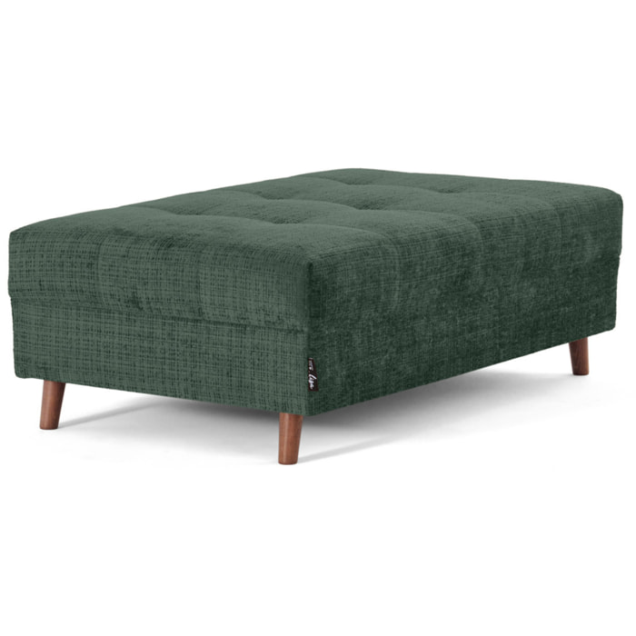 Rune - pouf en velours texturé - Vert