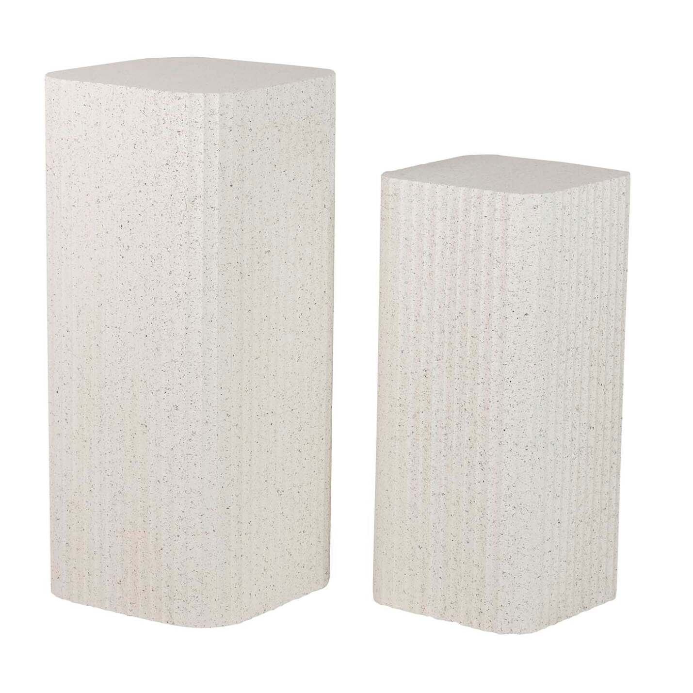 Set 2 Pedestales Mdf 36x36x81 31x31x66 Cm