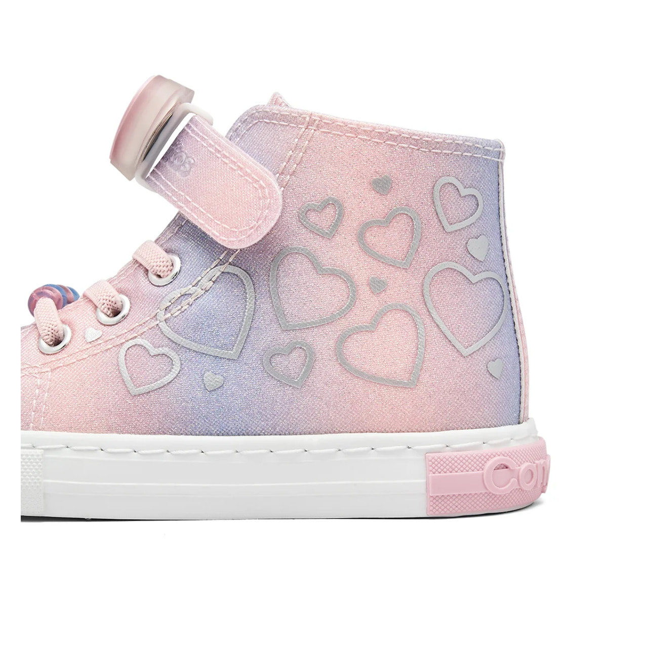 Zapatillas Altas De Luces De Niña Con Purpurina