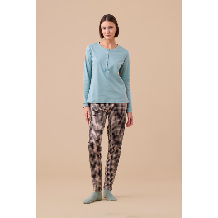 Pigiama donna invernale in caldo cotone articolo trim. Noidinotte