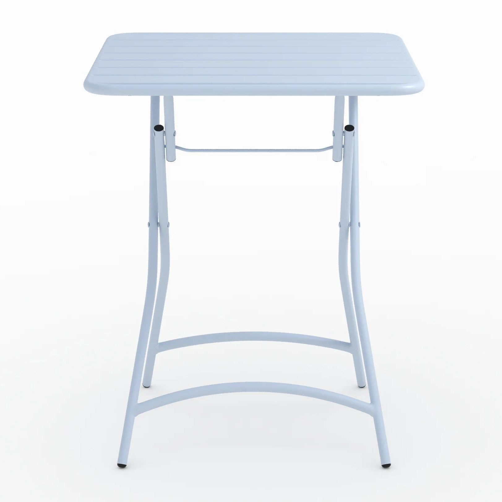 Table et chaises de jardin pliantes 2 personnes en métal bleu - Yumi