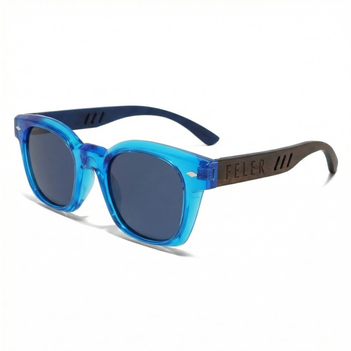 Gafas de Sol Feler 1588-4 Polarizadas de Madera Unisex 59 mm