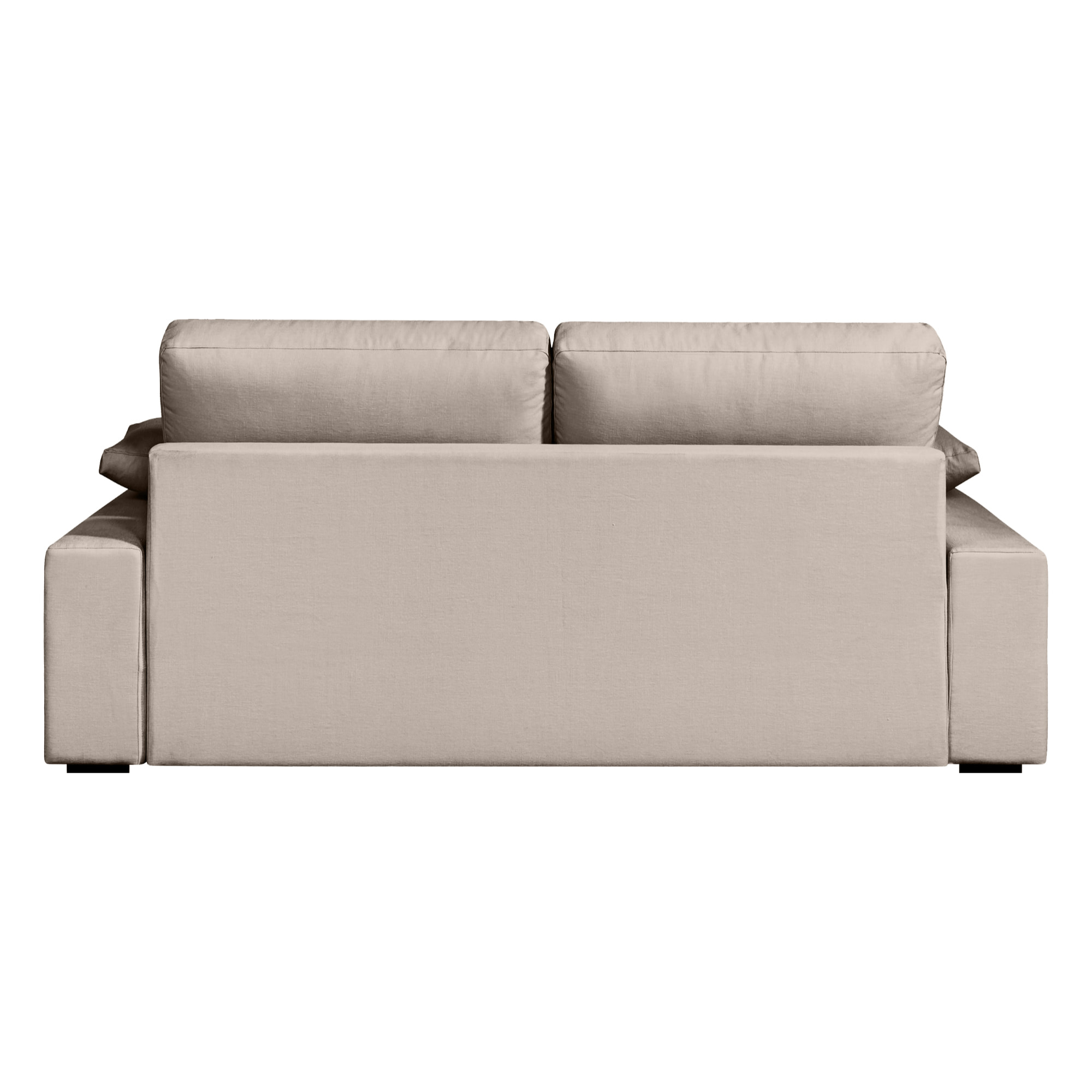 Canapé convertible 14 cm DEULE 3 pl 203 cm Tradition Beige - Fabriqué en France