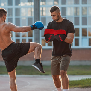 Manoplas de Boxeo Paos Muay Thai MMA Curvadas para Entrenamiento de Boxeo Boxing Karate Taekwondo Kickboxing Training Almohadilla para Sparring Artes Marciales Rojo