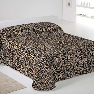 Colcha Bouti Estampada - Reversible - 100% Poliéster - Microfibra - 70 gr/m² - Leopard