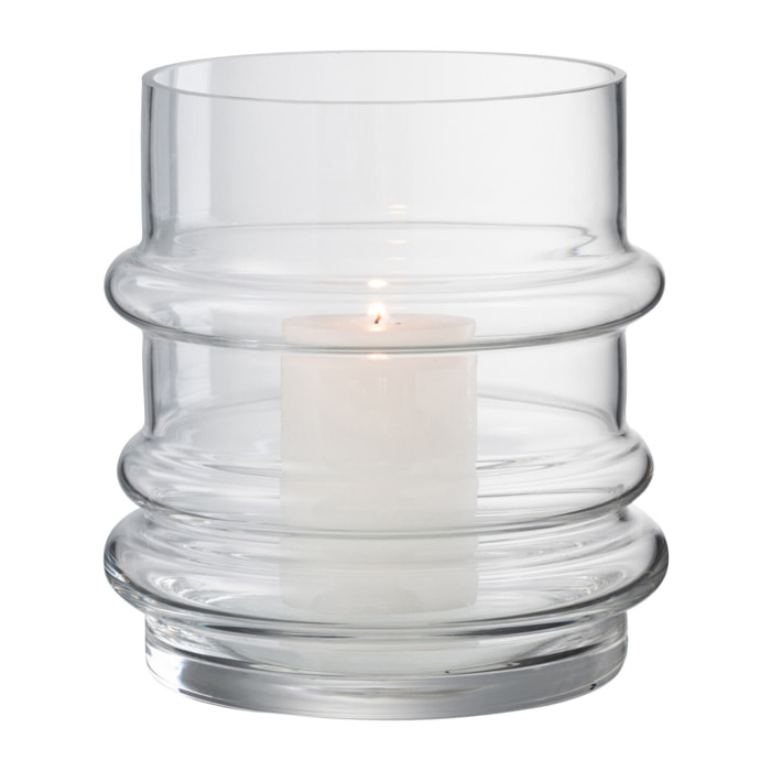 Vase J-Line Band - verre - transparent - petit - 15,00 cm de hauteur.