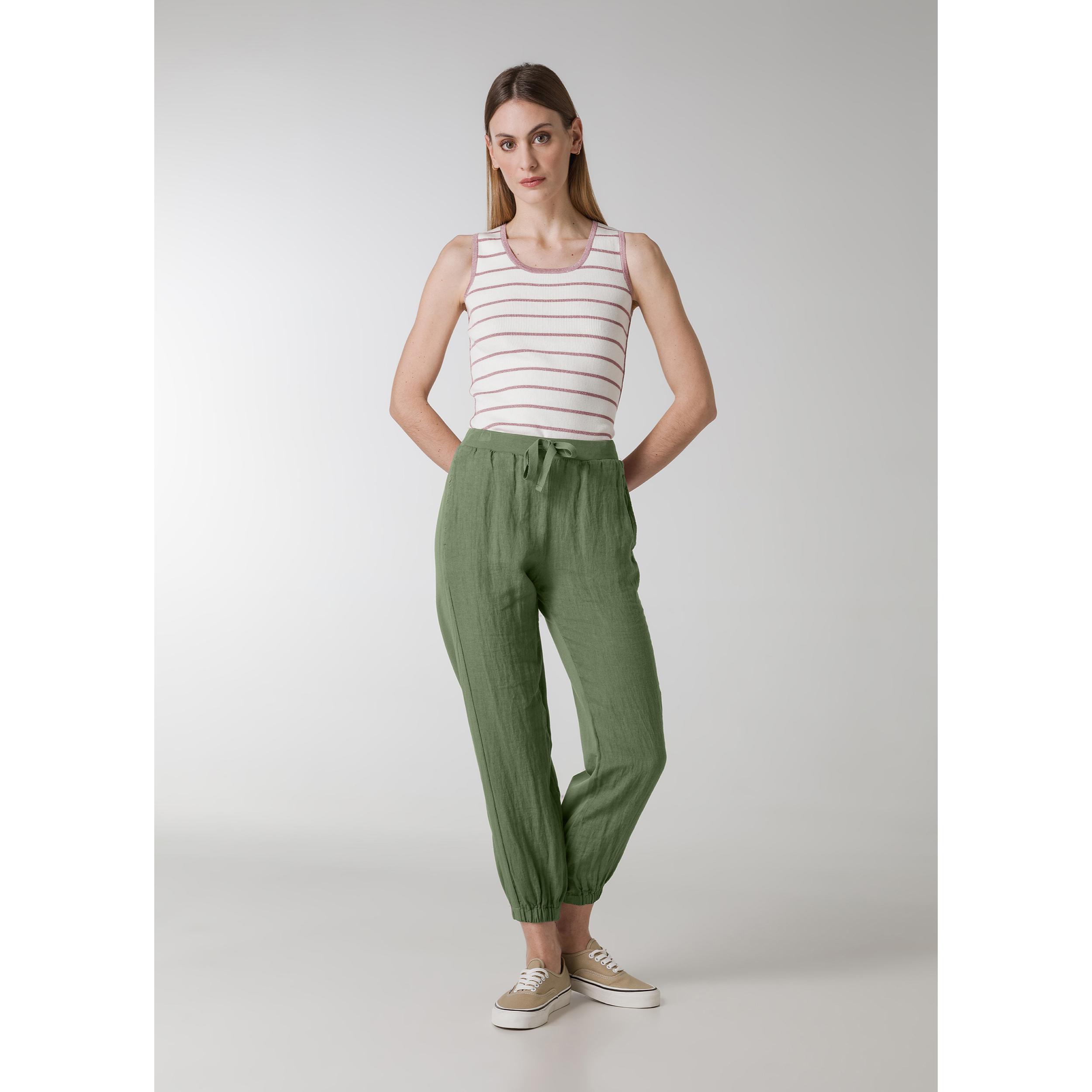 DEHA - Pantalone MIXED LINEN SWEATPANTS in cotone per donna