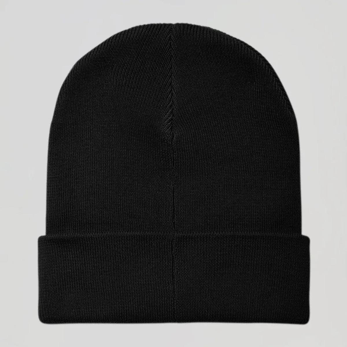 Cappellino nero in lana unisex con particolare Polo Club