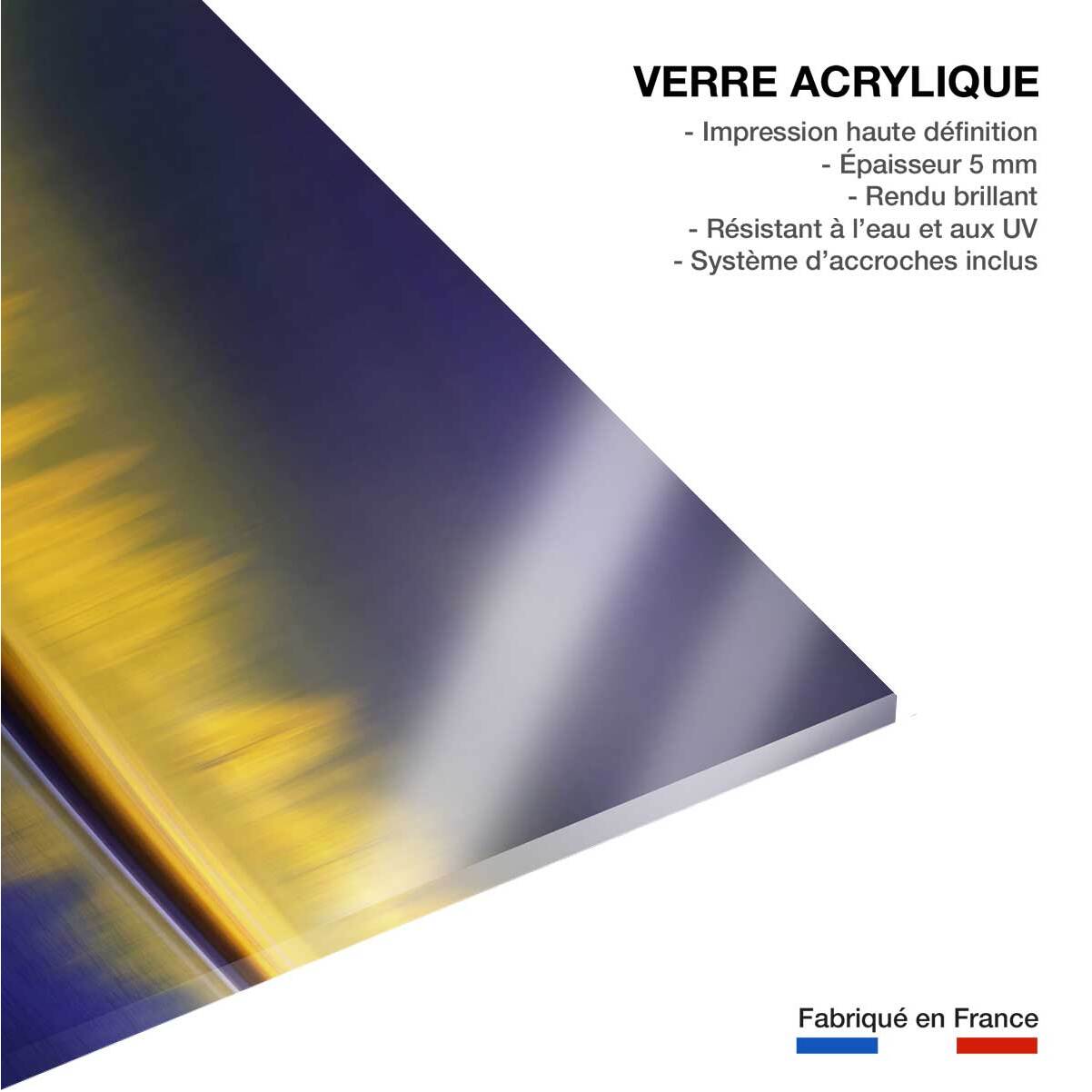 Tableau la nuit jaune Tableau plexiglas