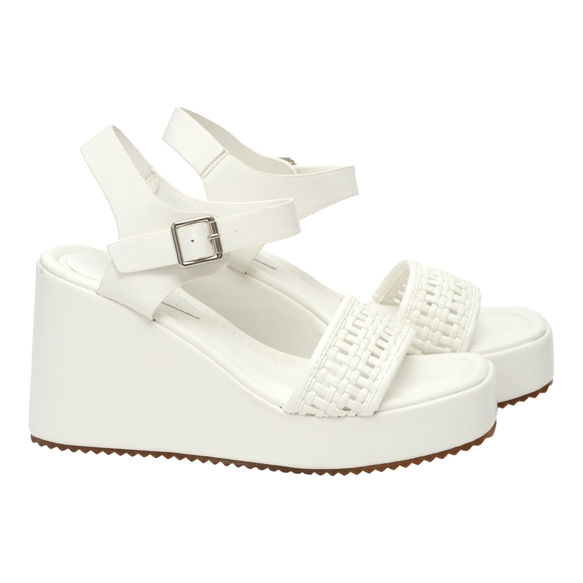 Sandali zeppa - tacco 9,50 cm - plateaux 3,0 cm