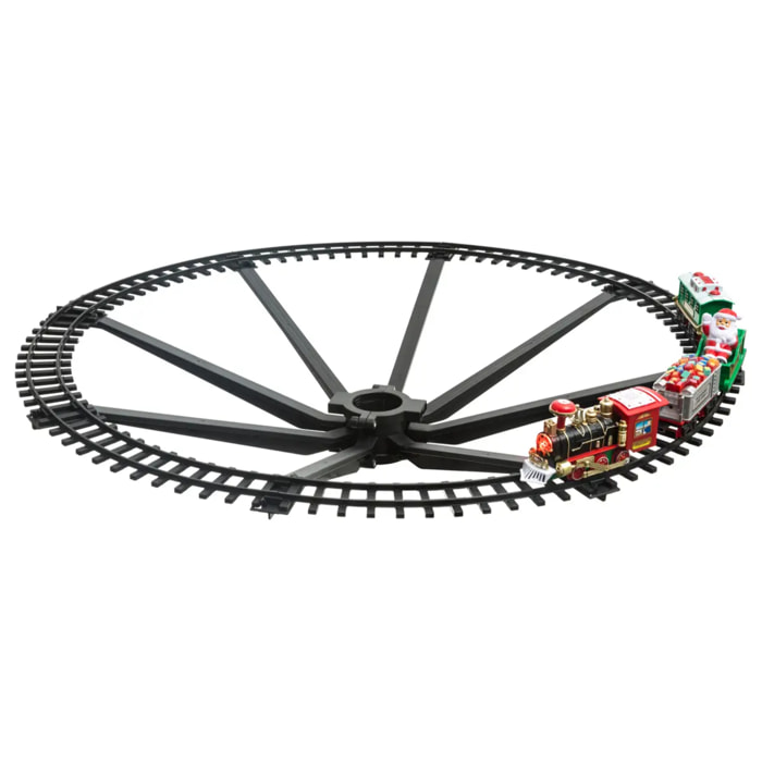 Train de Noël lumineux pour sapin 23 pièces musical 1 LED