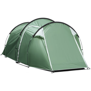 Tente de camping 2-3 pers. fibre verre polyester PE