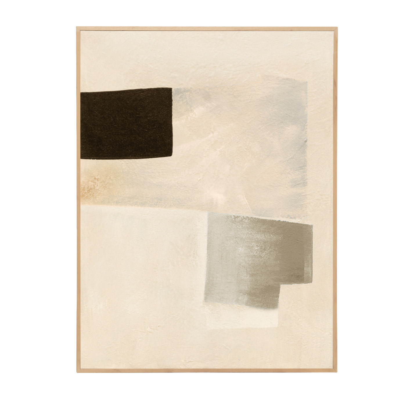 Cuadro beige y negro decorativo sobre algodón con bastidor de madera pintado artesanalmente con pintura óleo de varias medidas