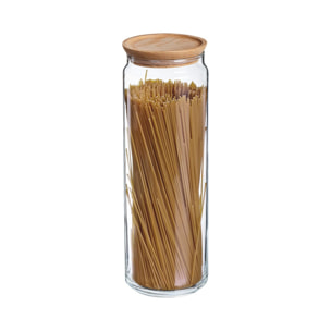 Barattolo per spaghetti 200cl con tappo in legno Pure Jar - Luminarc