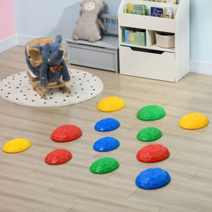 Piedras de Equilibrio para Niños de 3-8 Años Conjunto de 8 Piezas Bloques de Equilibrio Apilables con Base Antideslizante para Entrenamiento de Equilibrio y Promover la Coordinación Multicolor