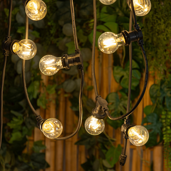 Guirlande LED outdoor secteur L520cm noir