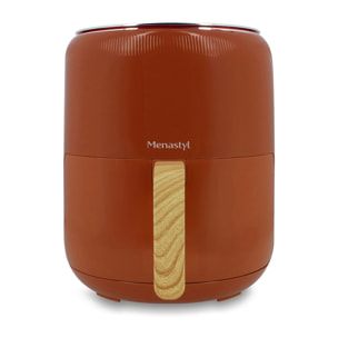 Friteuse à air chaud 4.5lcolorama brique avec poignée finition bois