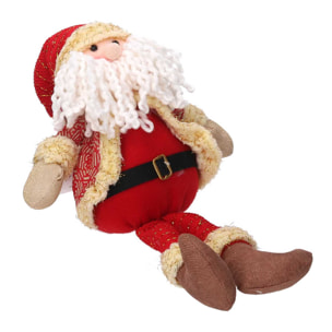 Babbo natale in tessuto rosso cm27x10h43
