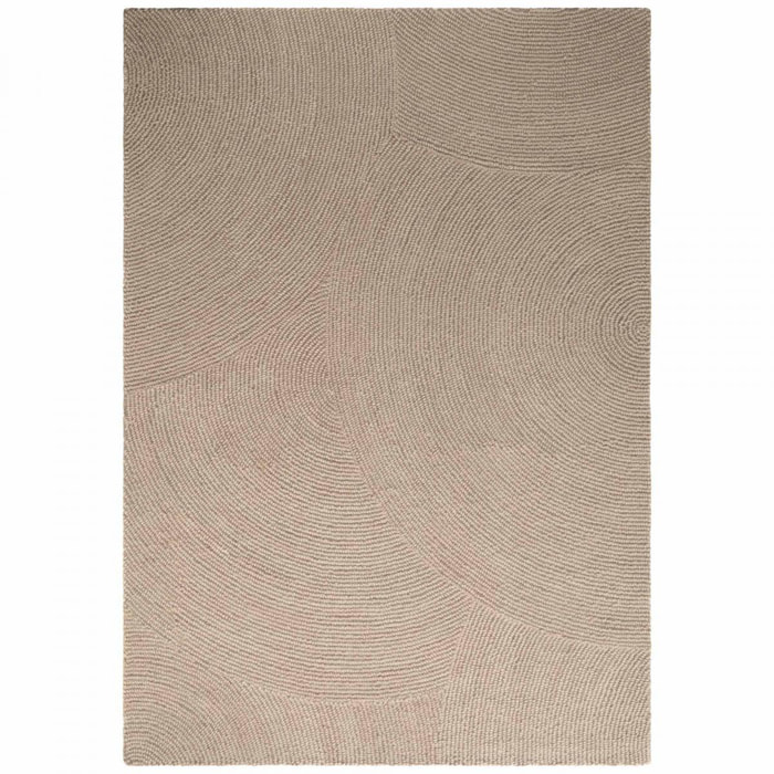 Tapis rond, motif rond, laine tissée main yox, chaleureux