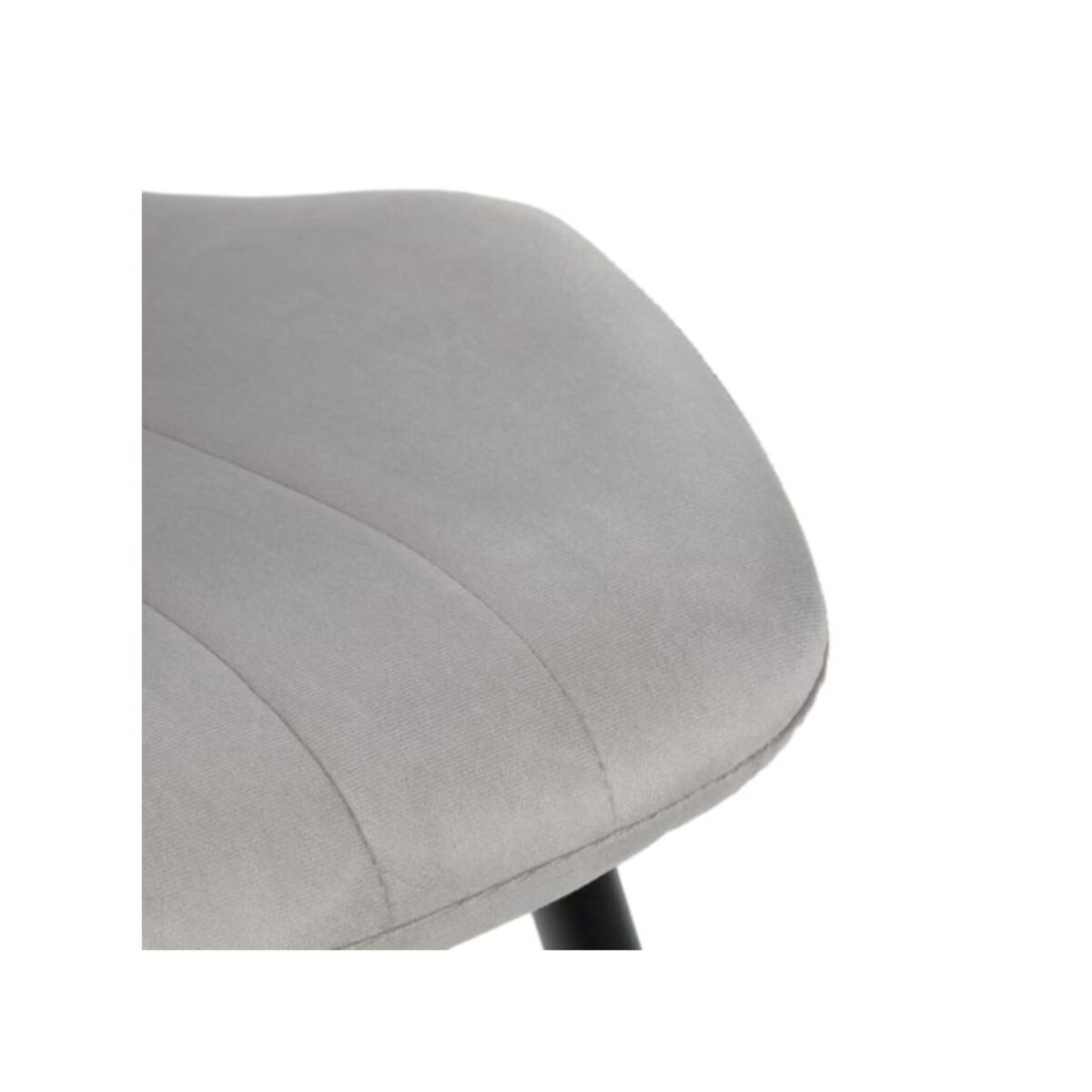 Chaise rembourrée en velours & pieds métal - FAUSTINE