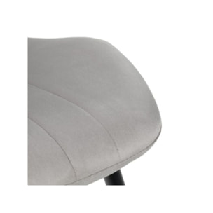 Chaise rembourrée en velours & pieds métal - FAUSTINE