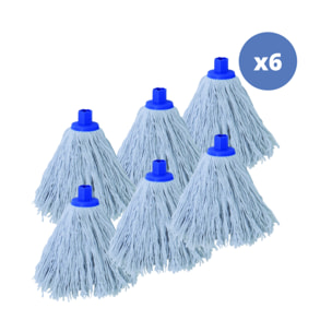 Lot de 6 franges en coton blanc 250g
